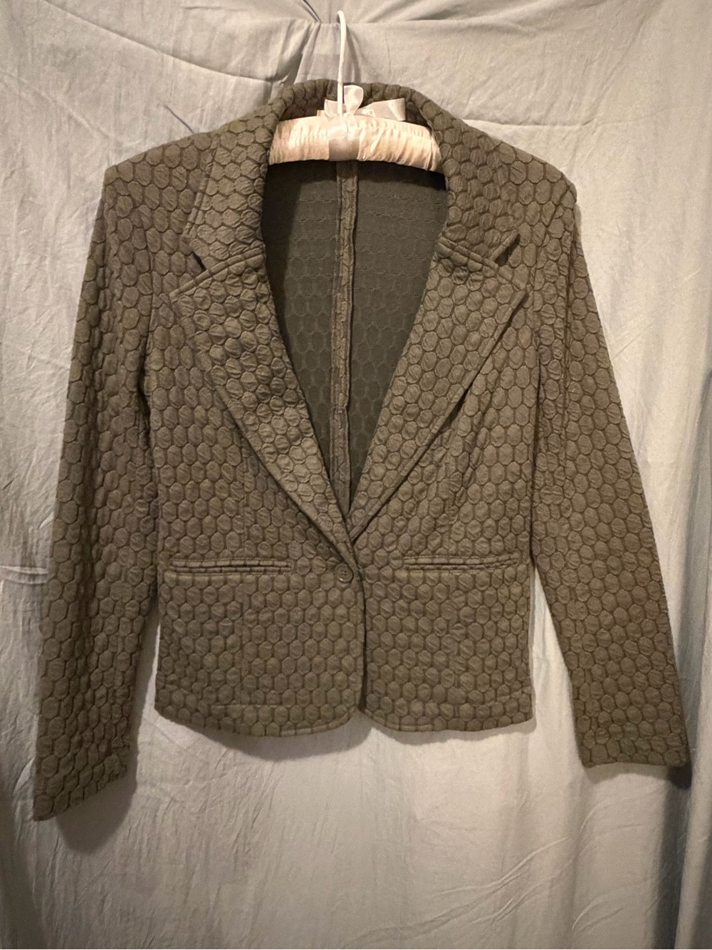 ANTHROPOLOGIE PORRIDGE Textured Single Button Jacket Size XS